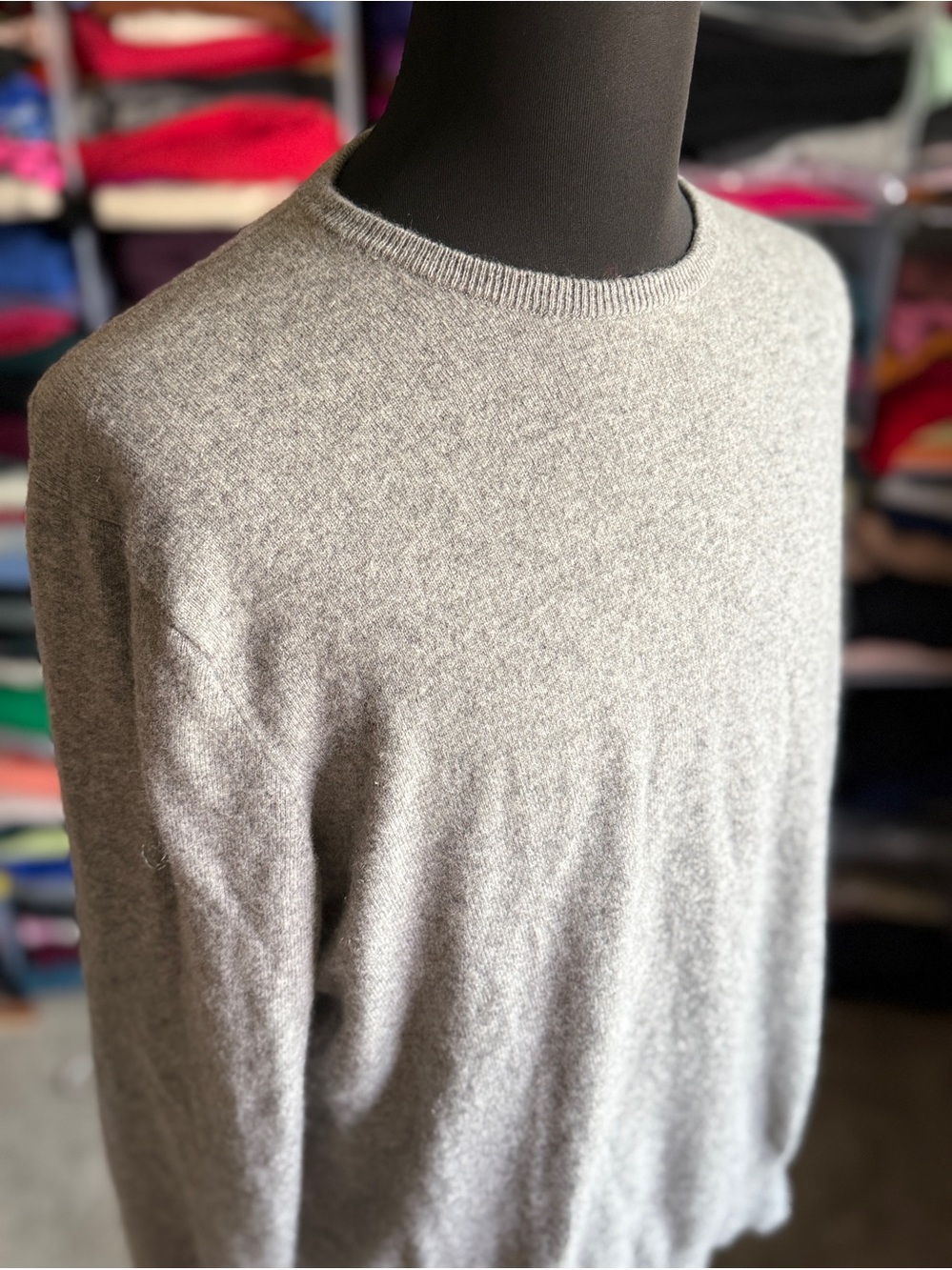 POLO Men's Classic Cashmere Crewneck Sweater - Gray